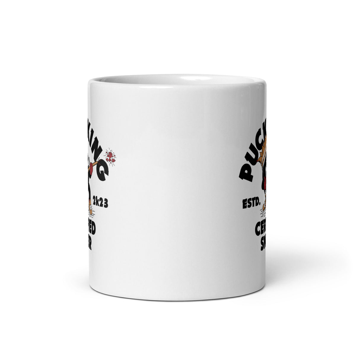 Puck King Certified Sniper Mug - White