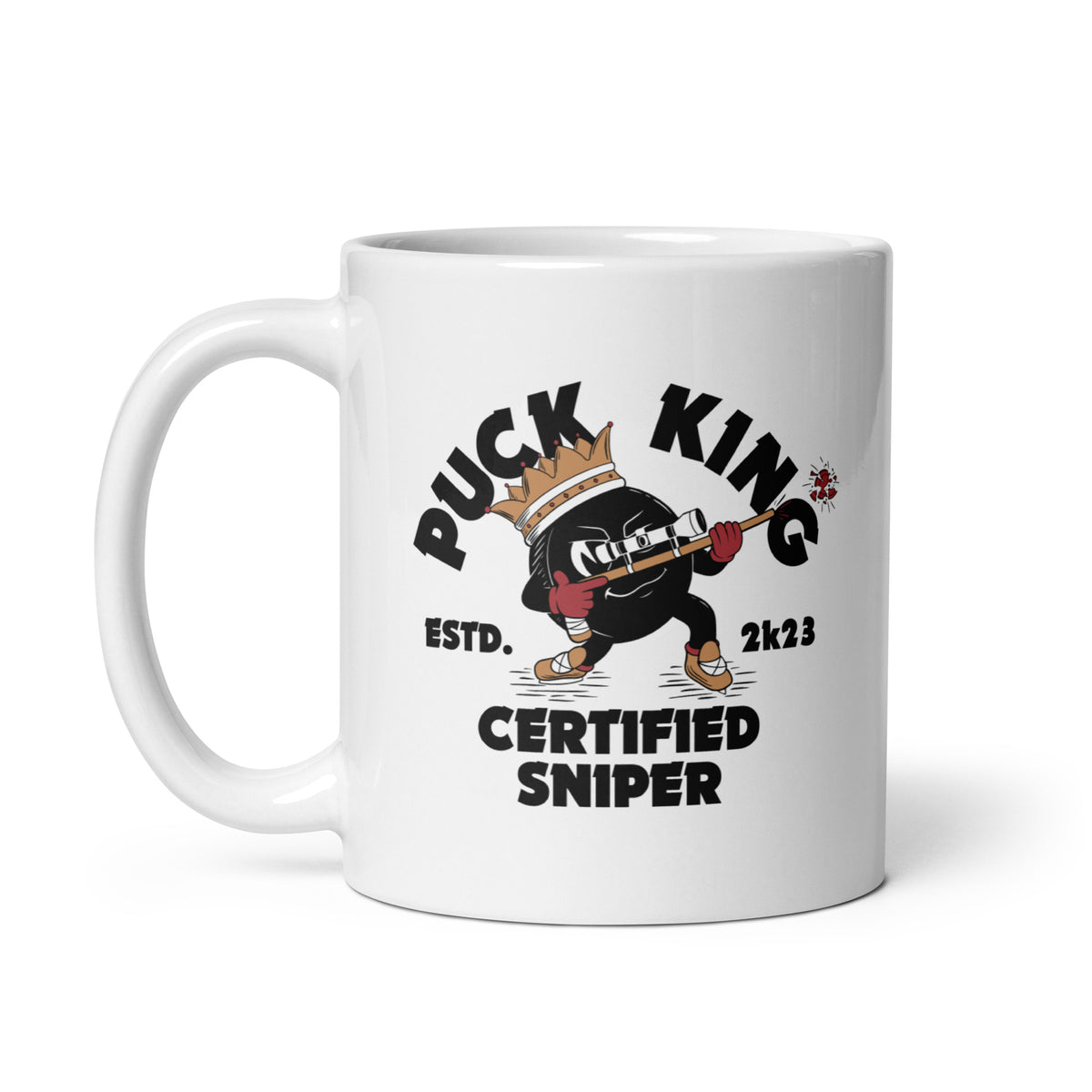 Puck King Certified Sniper Mug - White