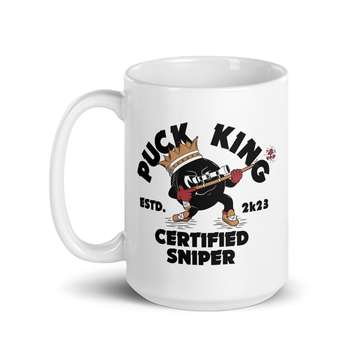 Puck King Certified Sniper Mug - White