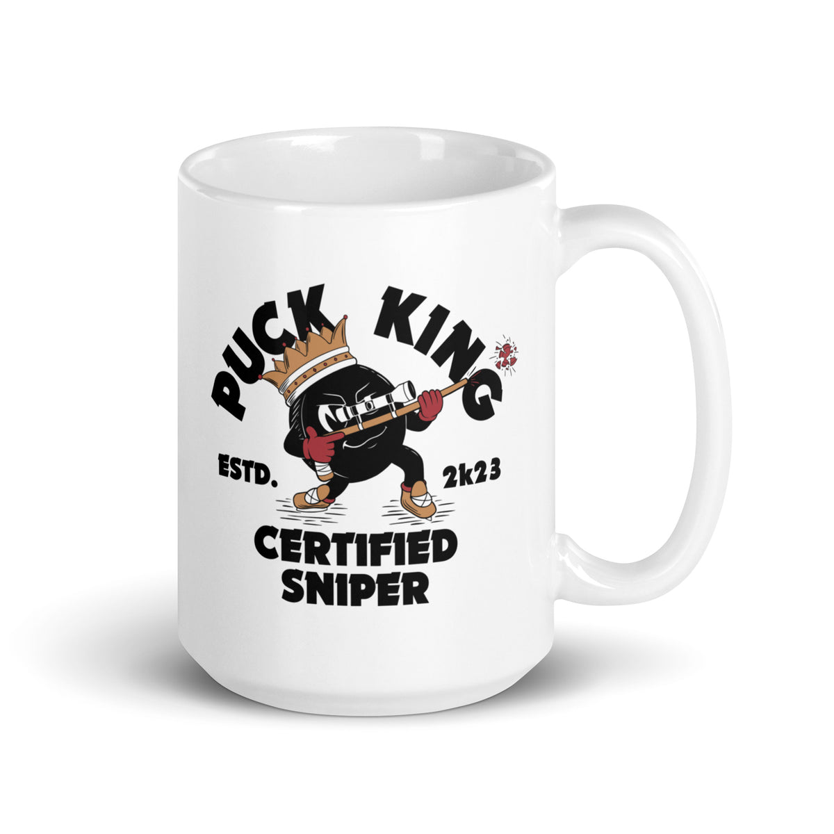 Puck King Certified Sniper Mug - White